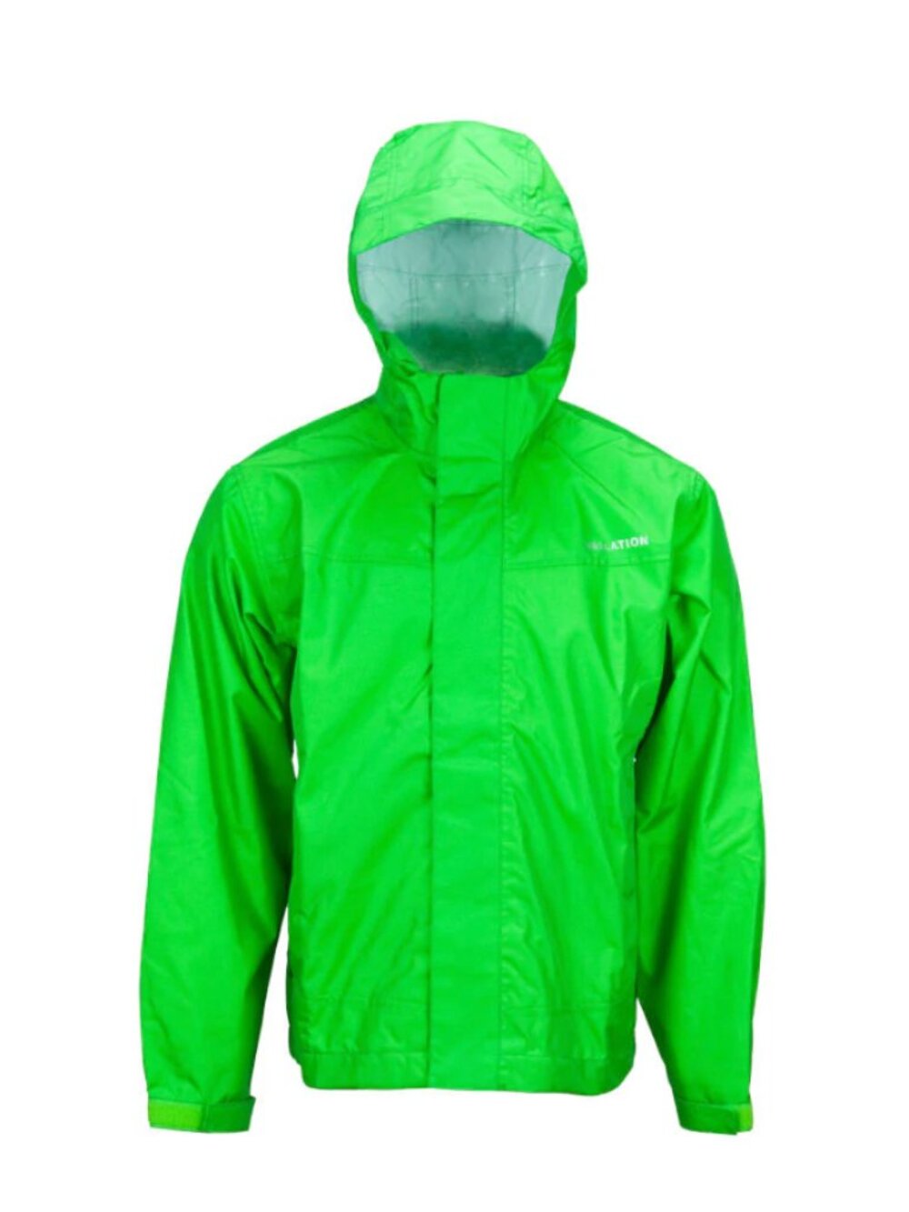 NWT Vallation Dark Rain Jacket Neon Green Size L